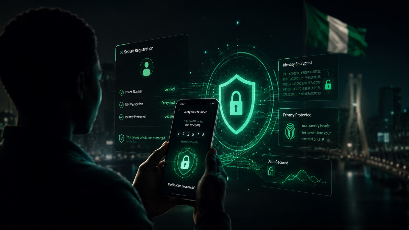 Sign Up Securely - step 1